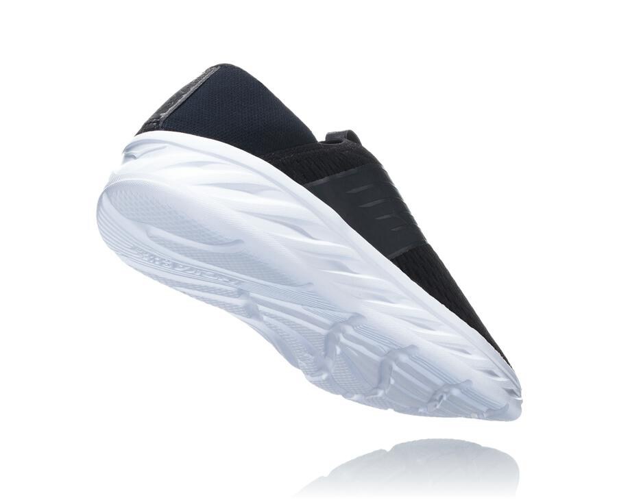 Hoka Australia One One ORA Recovery - Womens Sandals Black/White - UPLZT-3026